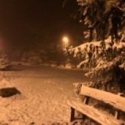 Chutes de neige à Dobogókő, dans les collines de Visegrád. (Photo : Időkép)